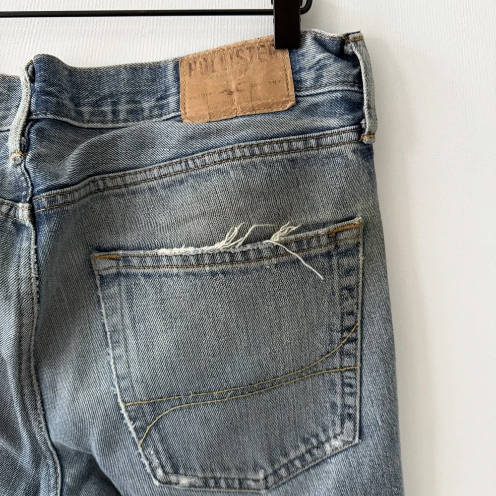 Hollister Hermosa Low Rise Bootcut Jeans Mens 32x30 Y2K Button Fly Medium Wash